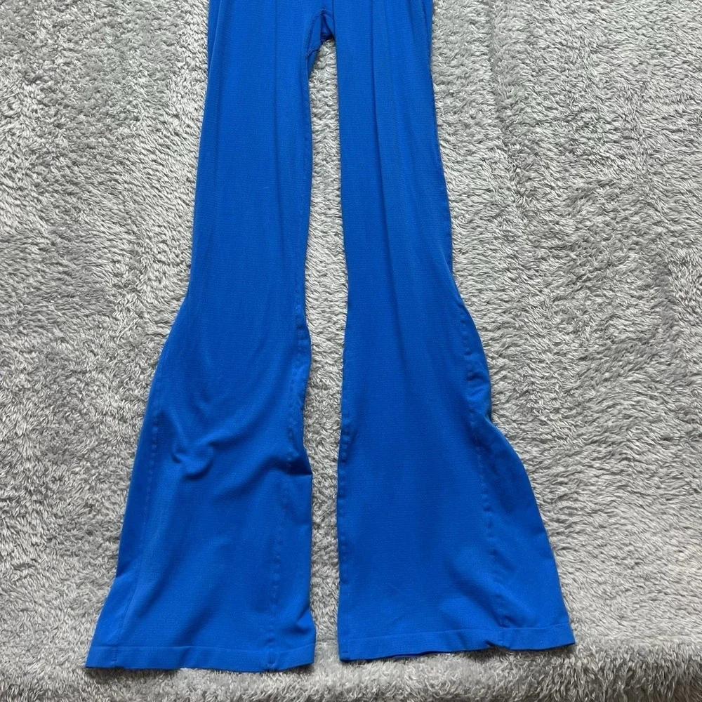 Free People Movement Legging Pants‎ XS Small Blue Good Karma Flare Pull On